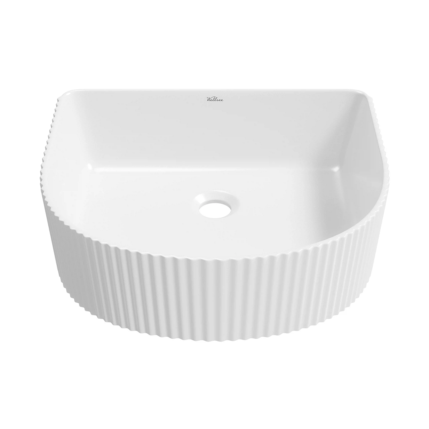 Изображение товара Настенная или накладная раковина Wellsee Festive Fox 45x40 см белая глянцевая