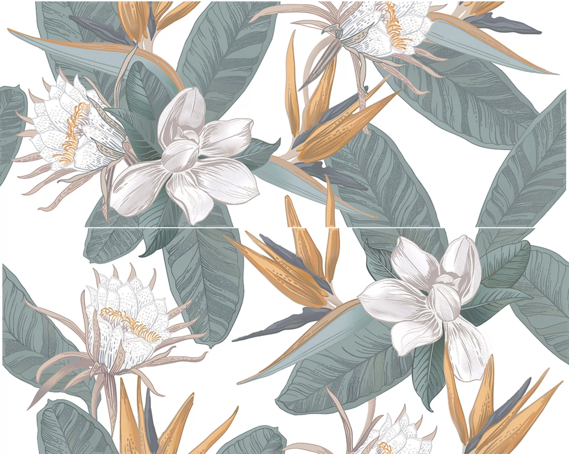 Изображение товара Декоративное панно Strelitzia 40,2х50,5 см керамика Azori