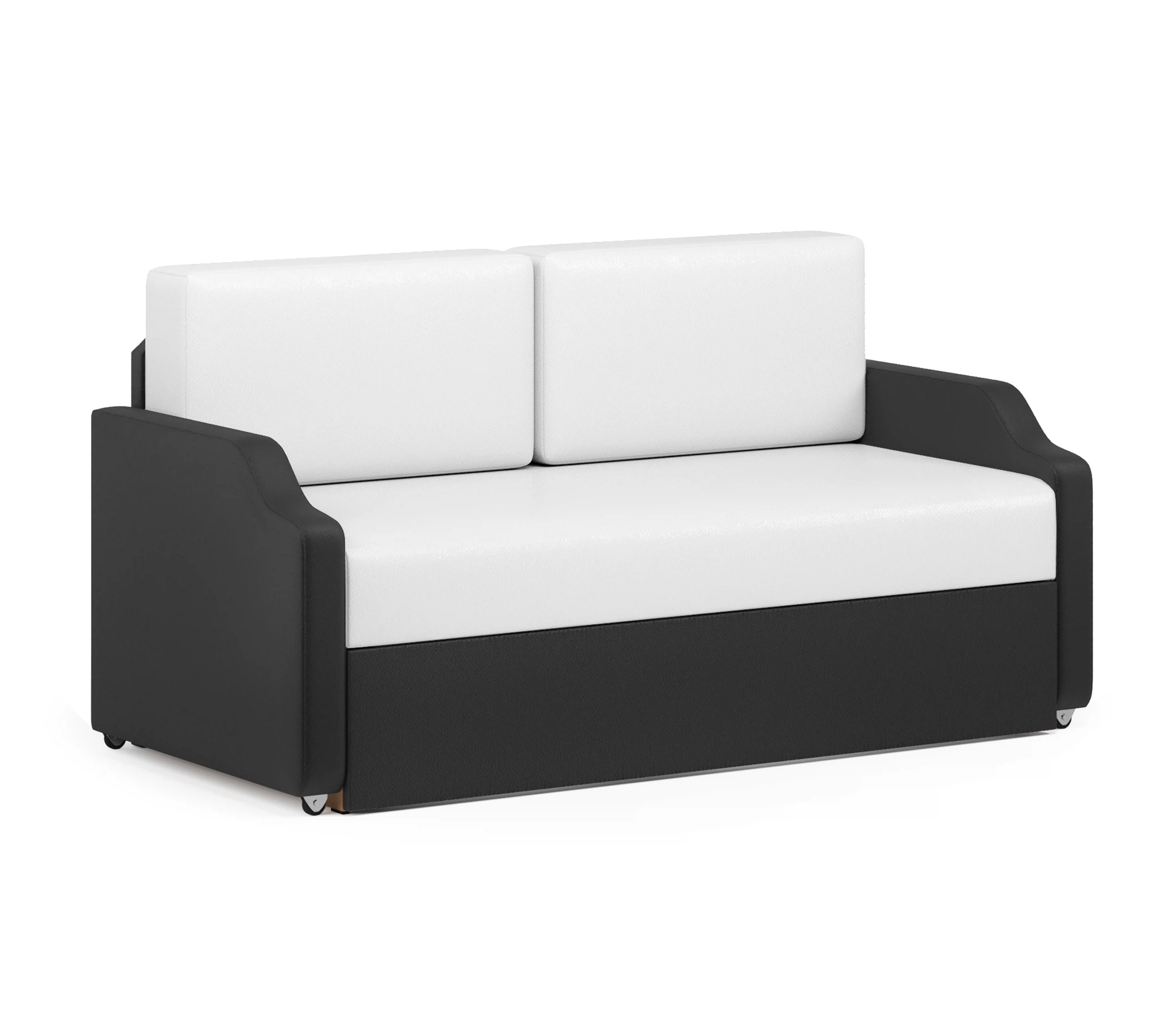 Изображение товара Кушетка Малыш из экокожи с механизмом выкатной и бельевым ящиком 148 см