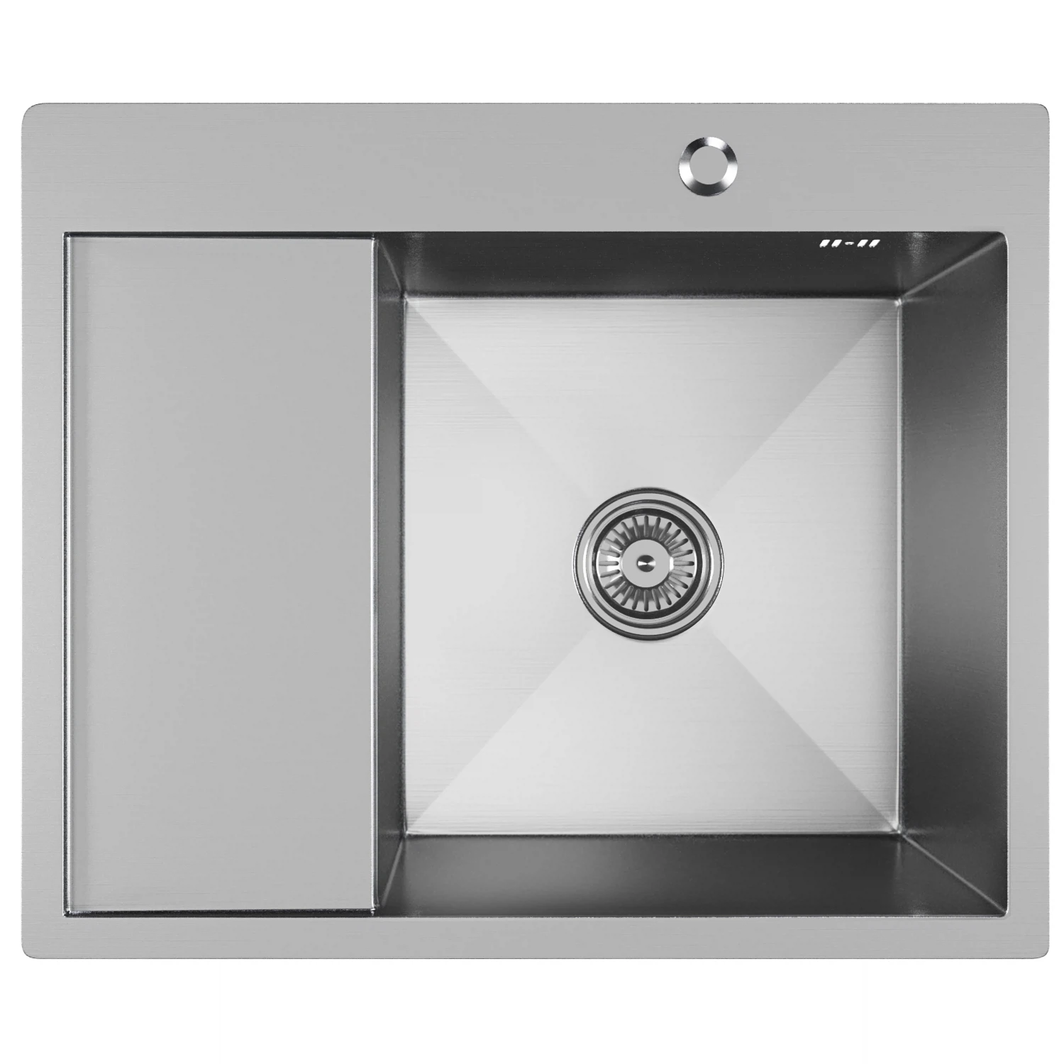 Изображение товара Мойка кухонная из нержавеющей стали Mixline Pro 60х50, прав. вып., сатин, 3 мм толщина