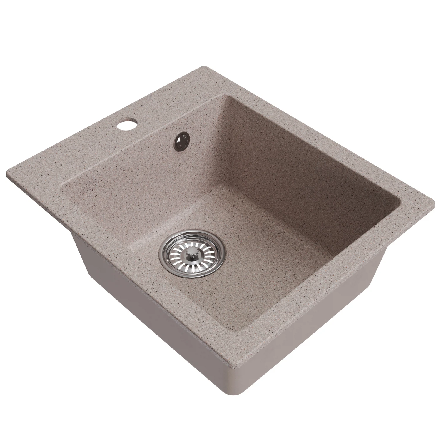 Изображение товара Мойка кухонная из искусственного мрамора Mixline ML-GM14 песочная 420 мм