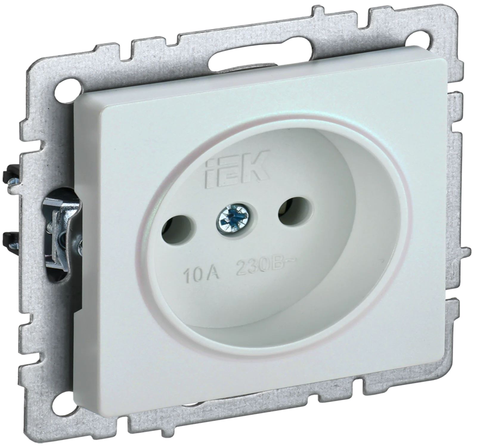 Изображение товара Розетка 1-м б/з без защ штор IEK BRITE BASE Жемчуг 10А РС10-1-0-БрЖ.