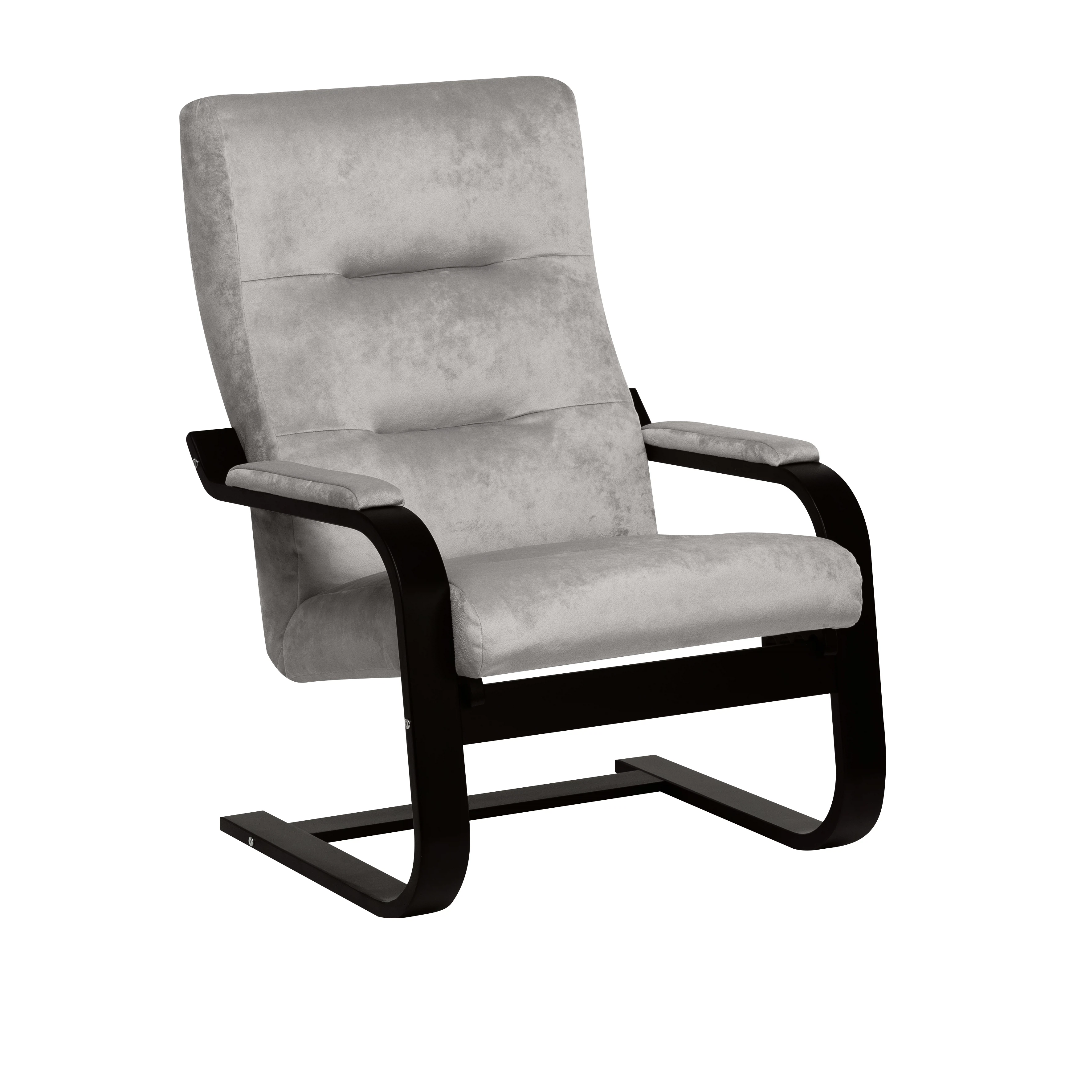 Изображение товара Кресло-трансформер Leset Некст черный/Crash Lux 13 серый мягкий велюр и эко-кожа