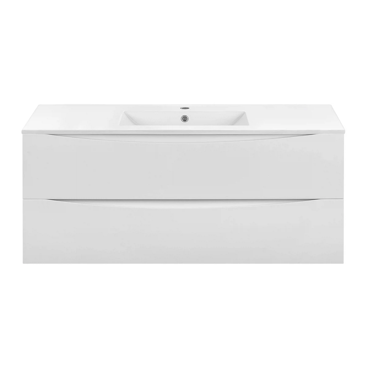 Изображение товара Подвесная тумба для раковины Mia 1200 из МДФ с двумя ящиками Vincea