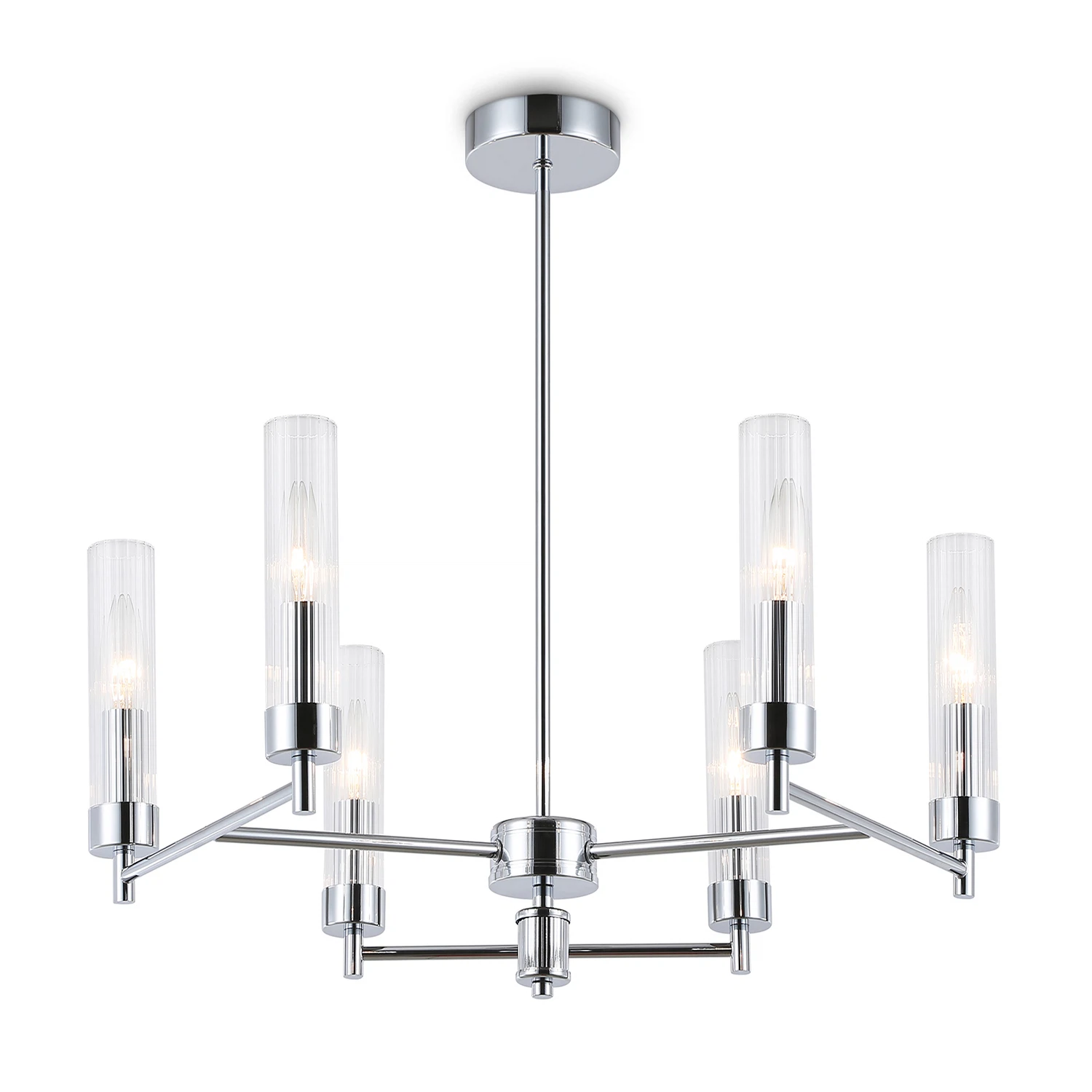 Изображение товара Люстра подвесная AMBRELLA LIGHT 6 ламп, 40Вт, IP20 серебристый LH55151