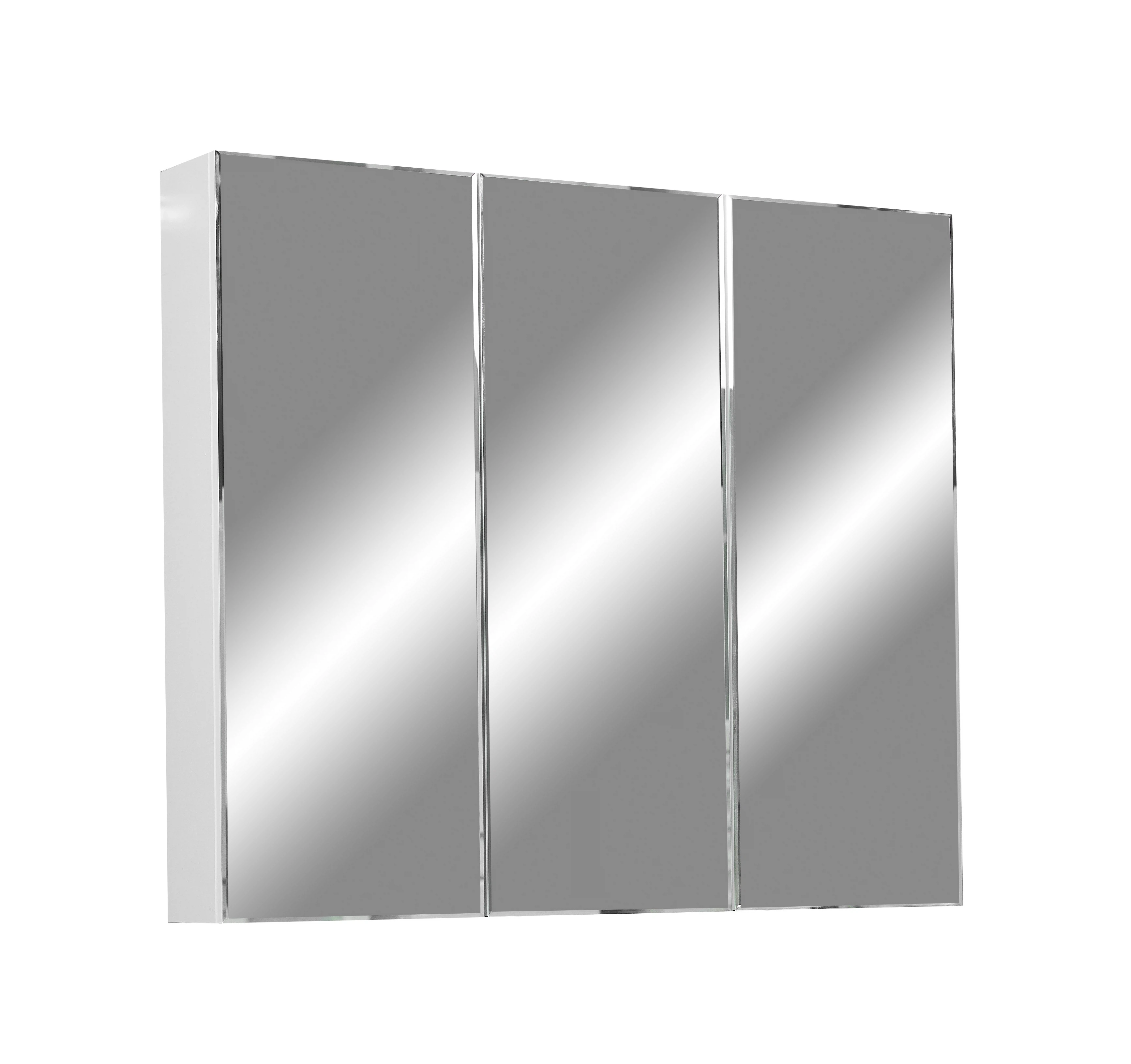 Изображение товара Зеркало-шкаф Парма 75 от Stella Polar, 3 дверцы, белый, влагостойкий ЛДСП