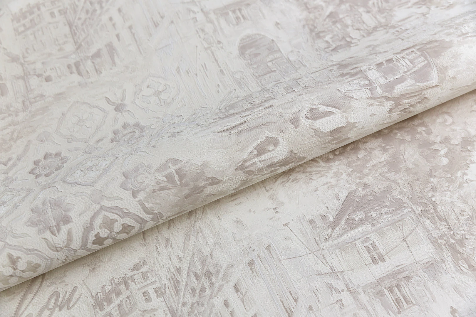 Изображение товара Обои виниловые Kerama Marazzi Впечатление мотив бежевый 10м x 1,06м