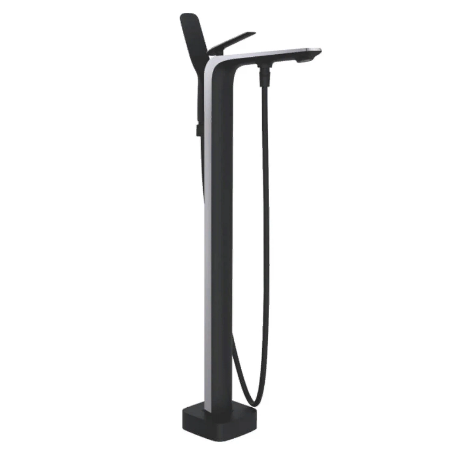 Изображение товара Смеситель для ванны напольный Rose R1322H, черный