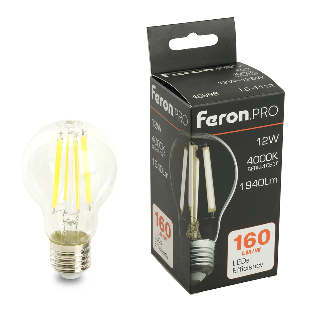 Изображение товара Лампа светодиодная Feron.PRO LB-1112 Шар E27 1940LM 12W 175-265V 4000K Изображение товара Лампа светодиодная Feron.PRO LB-1112 Шар E27 1940LM 12W 175-265V 4000K