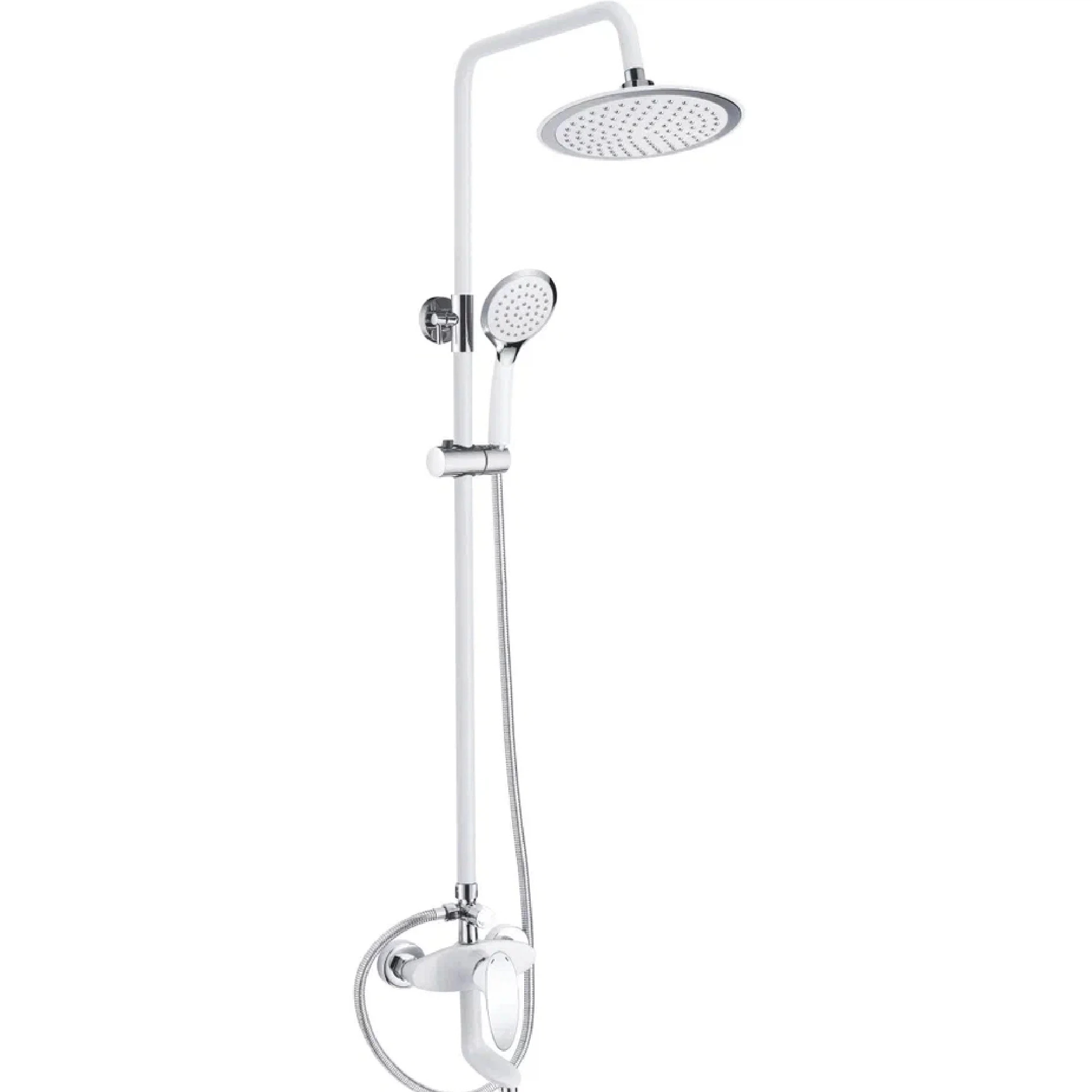 Изображение товара Dушевая система Shevanik S9836F, белый/хром, тропический душ