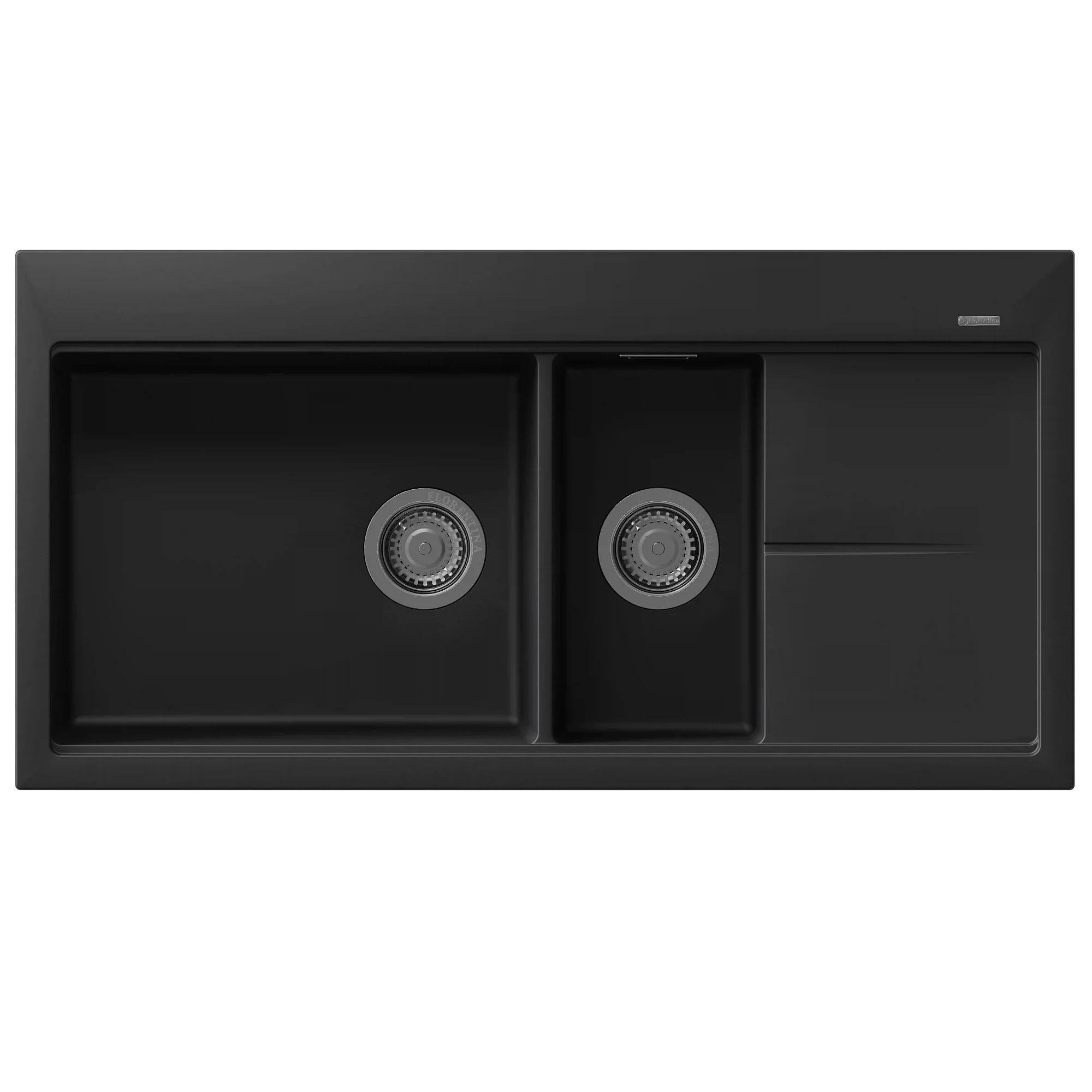 Изображение товара Кухонная мойка с разделочной доской Florentina РОССАНА 20.335.E1000.302, антрацит, кварц