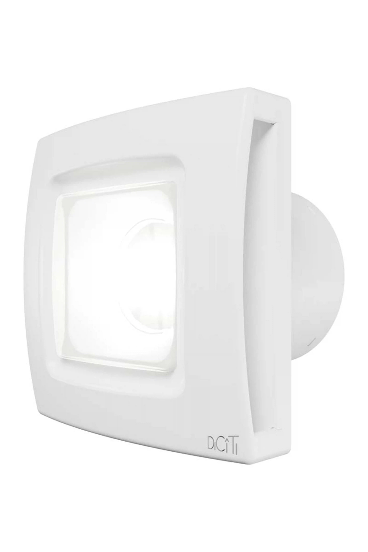 Изображение товара Вентилятор накладной AERO D100 подсветка обр.клапан белый матовый DICITI