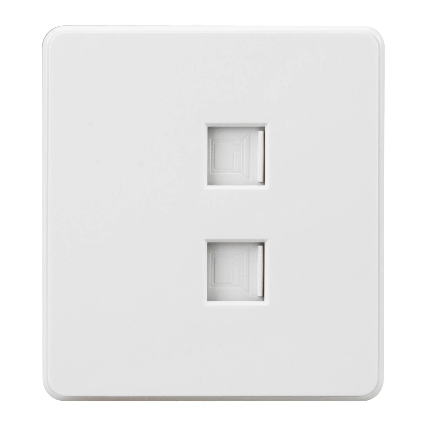 Изображение товара Kranz Round скрытая сетeвая розетка RJ45 CAT6 2 порта белая