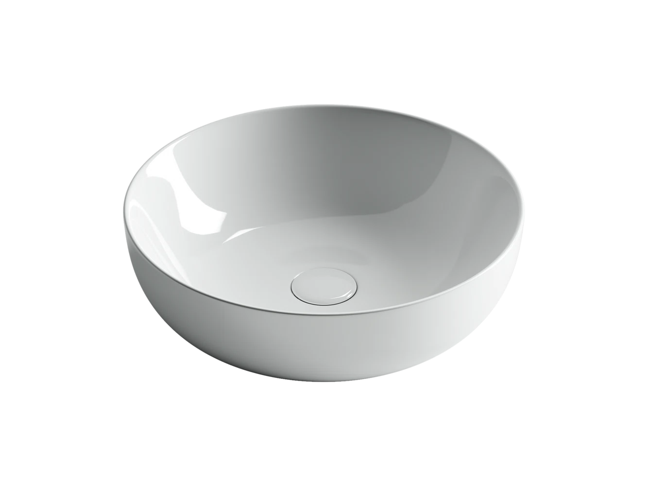 Изображение товара Умывальник чашa накладная круглая Element 420x420мм фарфор белый Италия