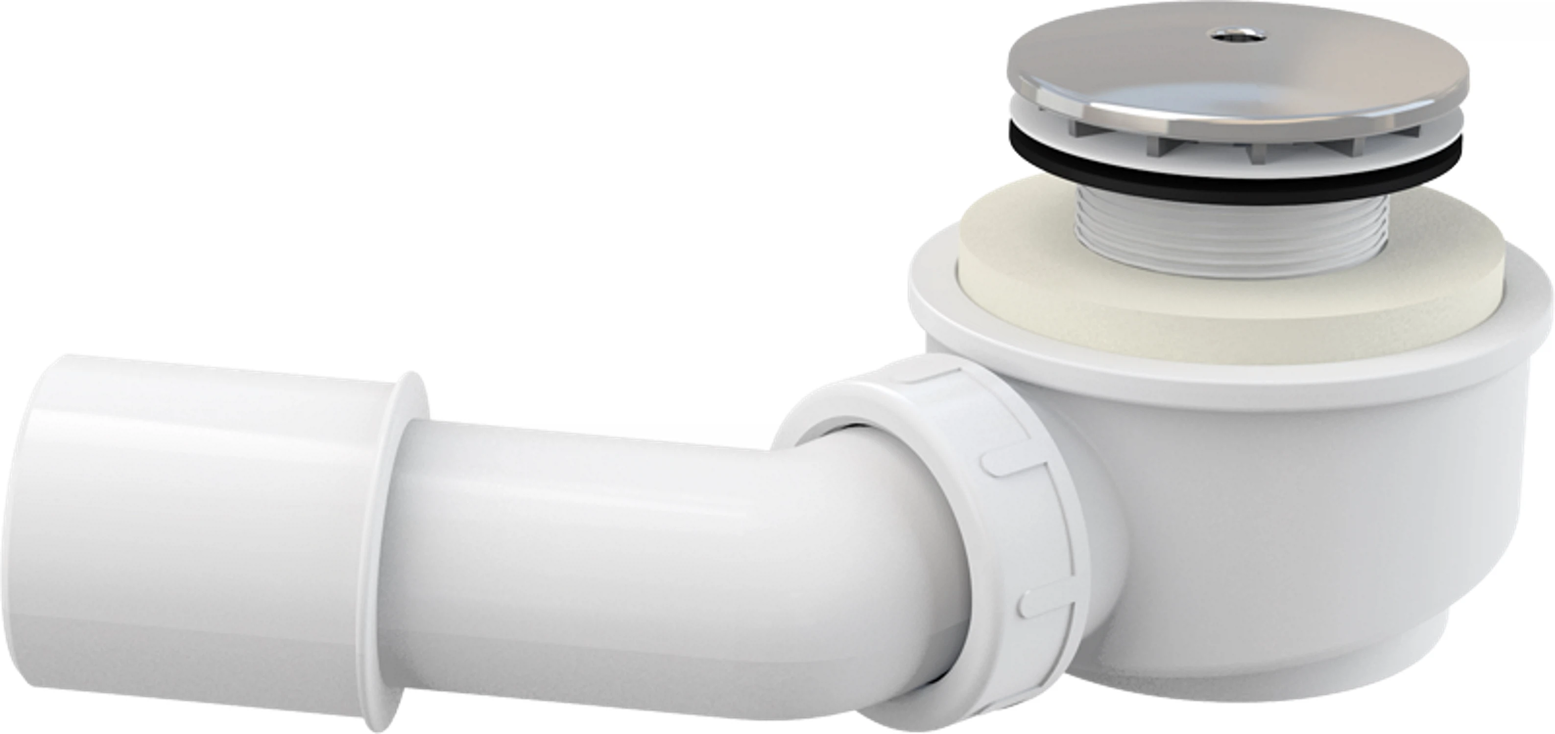 Изображение товара Сифон сниженный для душевого поддона Alcadrain хром 50 мм, чешская сборка