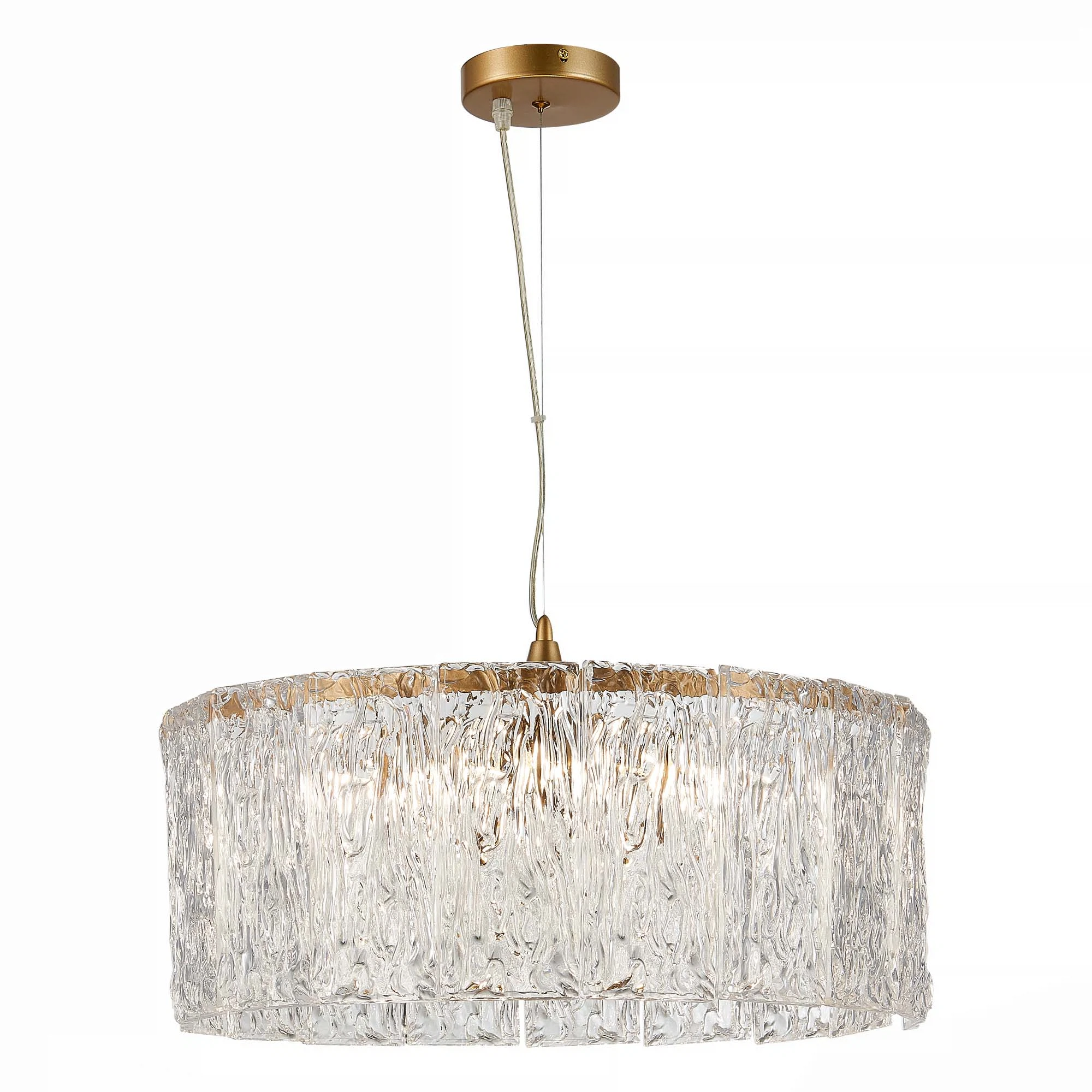 Изображение товара Подвесной светильник RIDA E27 6х40W стиль Мид-сенчури золотой акрил