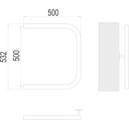 Полотенцесушитель водяной П-образный 50*53,2см Терминус