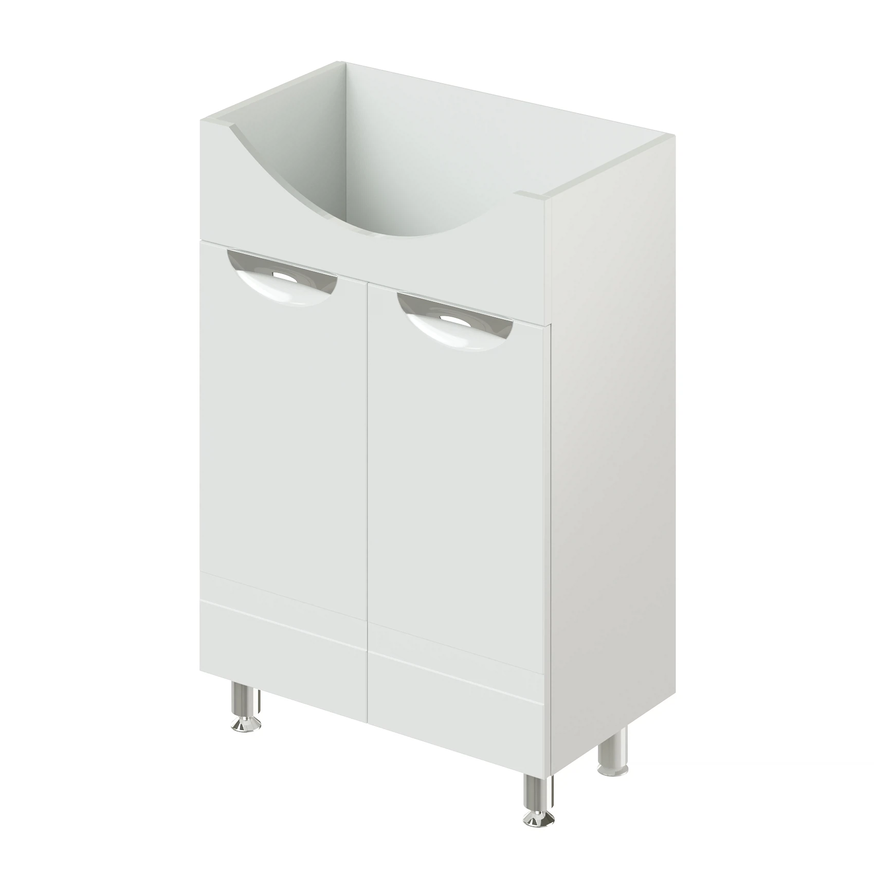 Изображение товара Тумба под раковину Ika Адель 60 белый глянец напольная для ванной комнаты