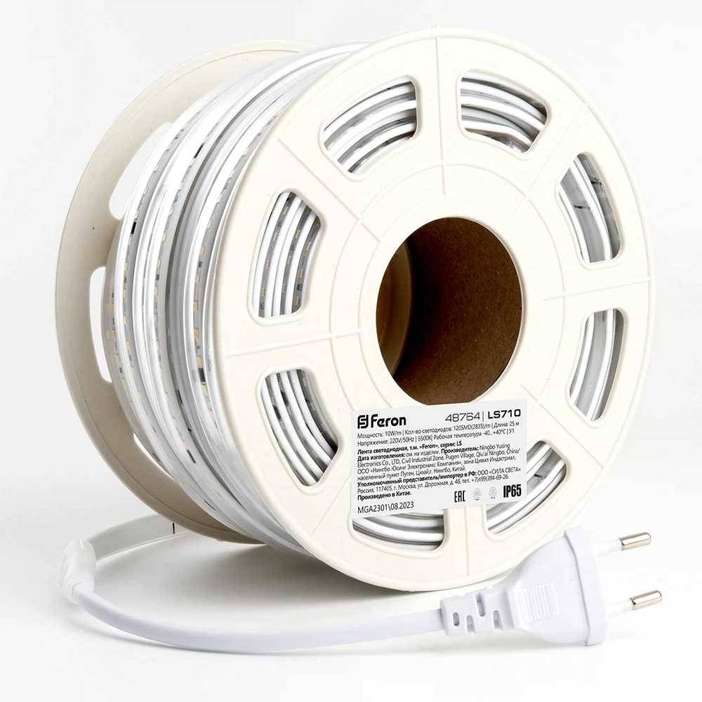 Изображение товара Светодиодная LED лента Feron LS710 10Вт/м 120SMD/м 25м IP65 6500K Изображение товара Светодиодная LED лента Feron LS710 10Вт/м 120SMD/м 25м IP65 6500K