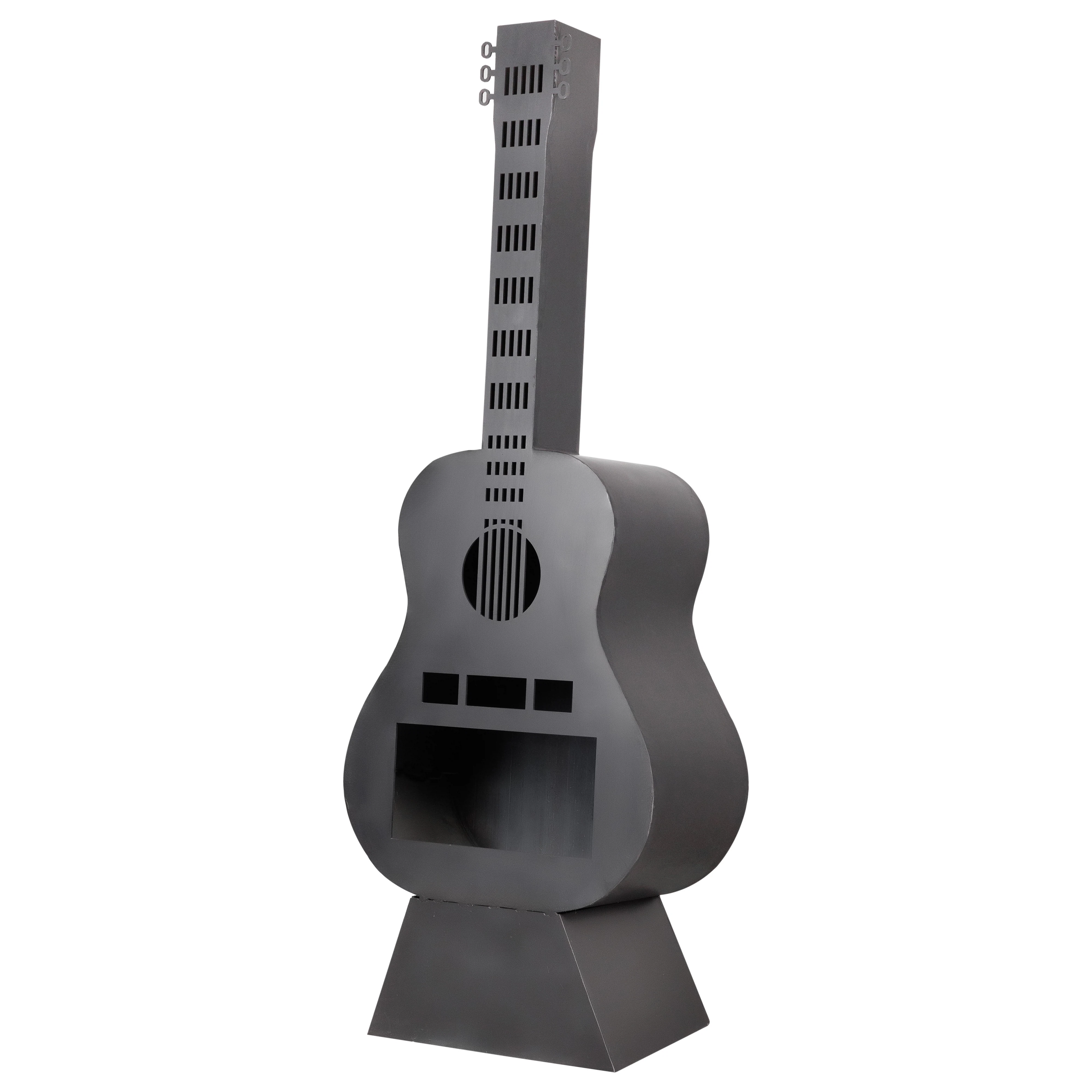 Изображение товара Уличный костровой очаг в виде гитары из стали с термостойким покрытием
