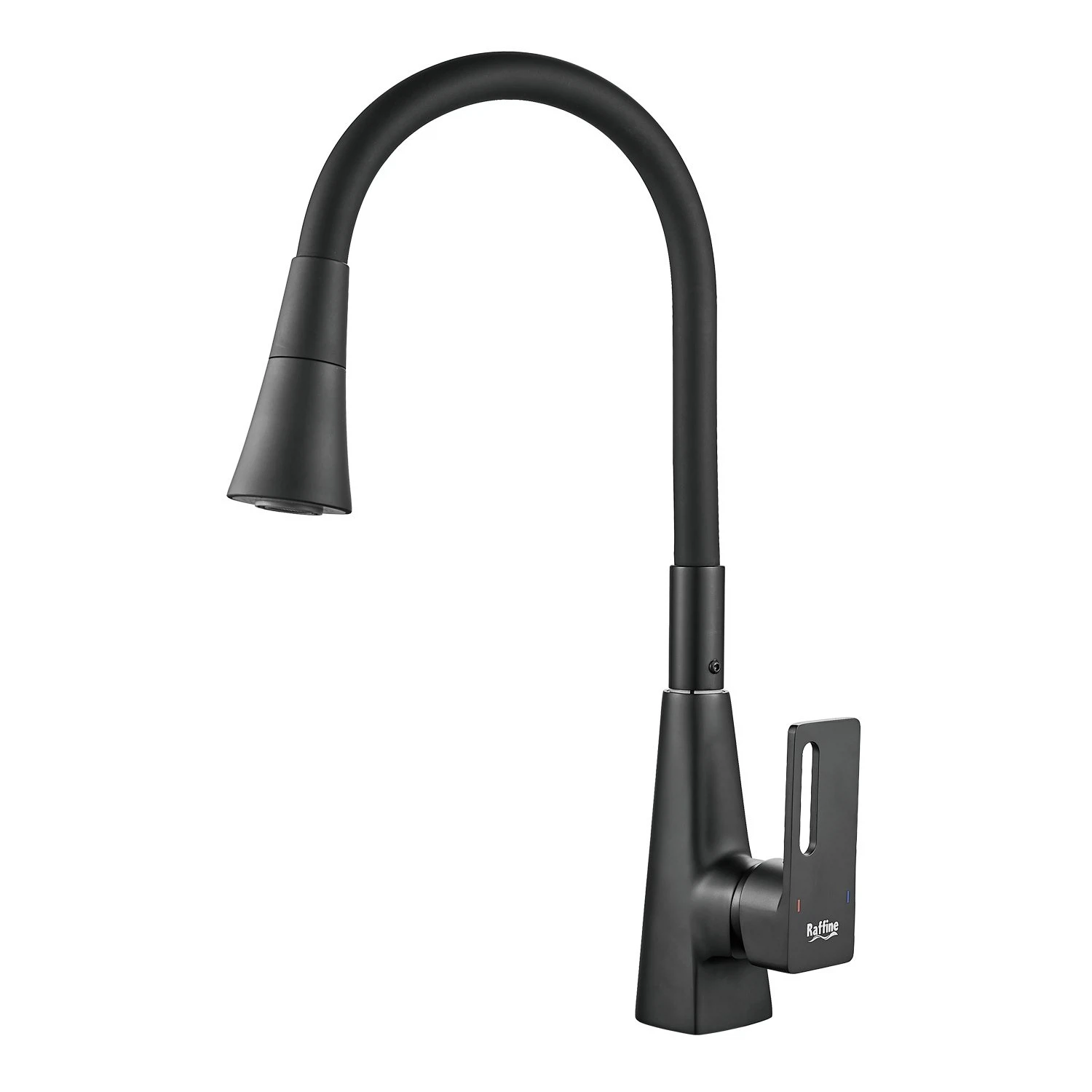 Изображение товара Смеситель для кухни с гибким изливом Raffine F313T-3, оружейная сталь