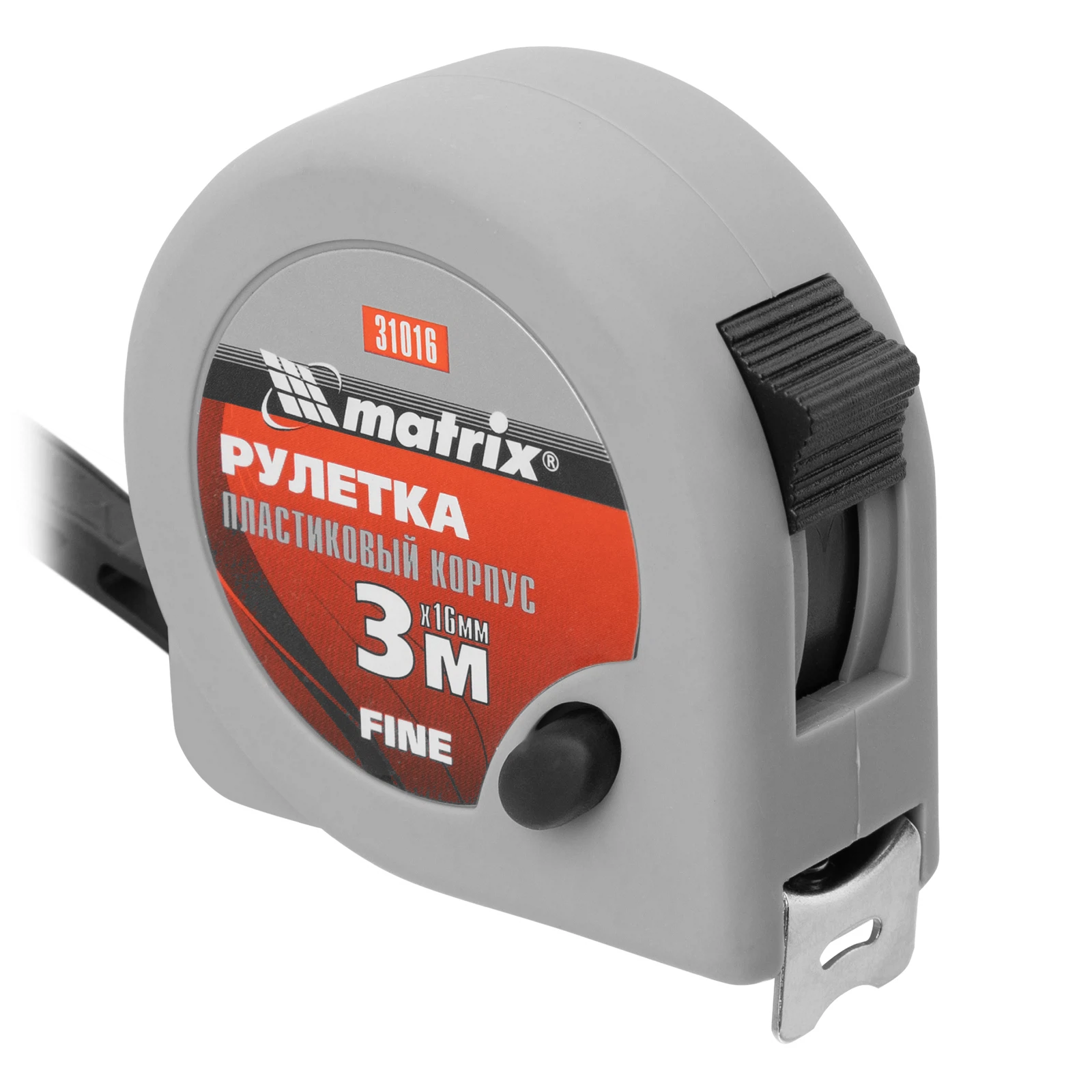 Изображение товара Рулетка 3м 13мм двойная фиксация пласт.корпус Matrix Fine 31016