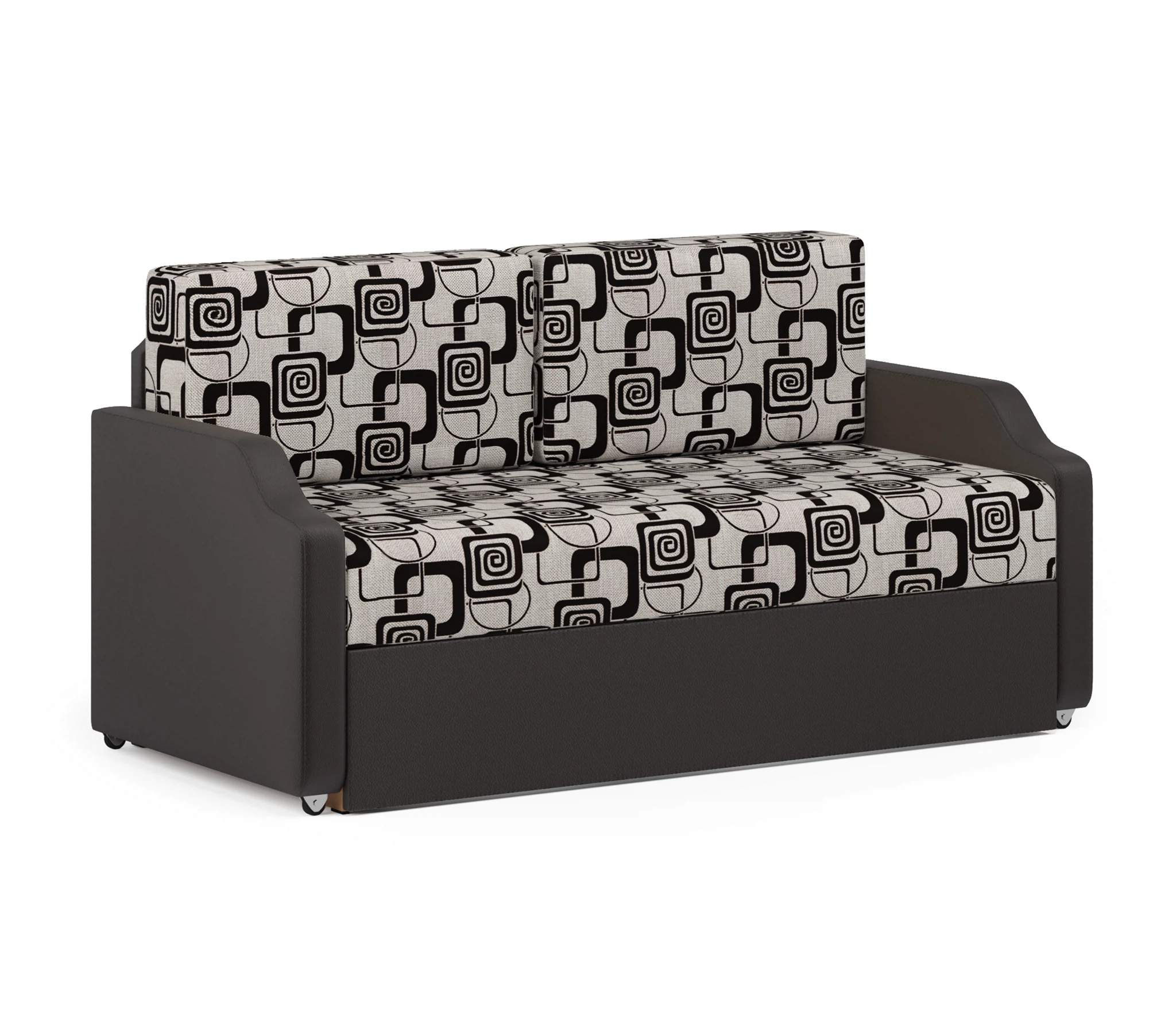 Изображение товара Кушетка Малыш шенилл ромб+экокожа коричневый, качественная мебель для интерьера