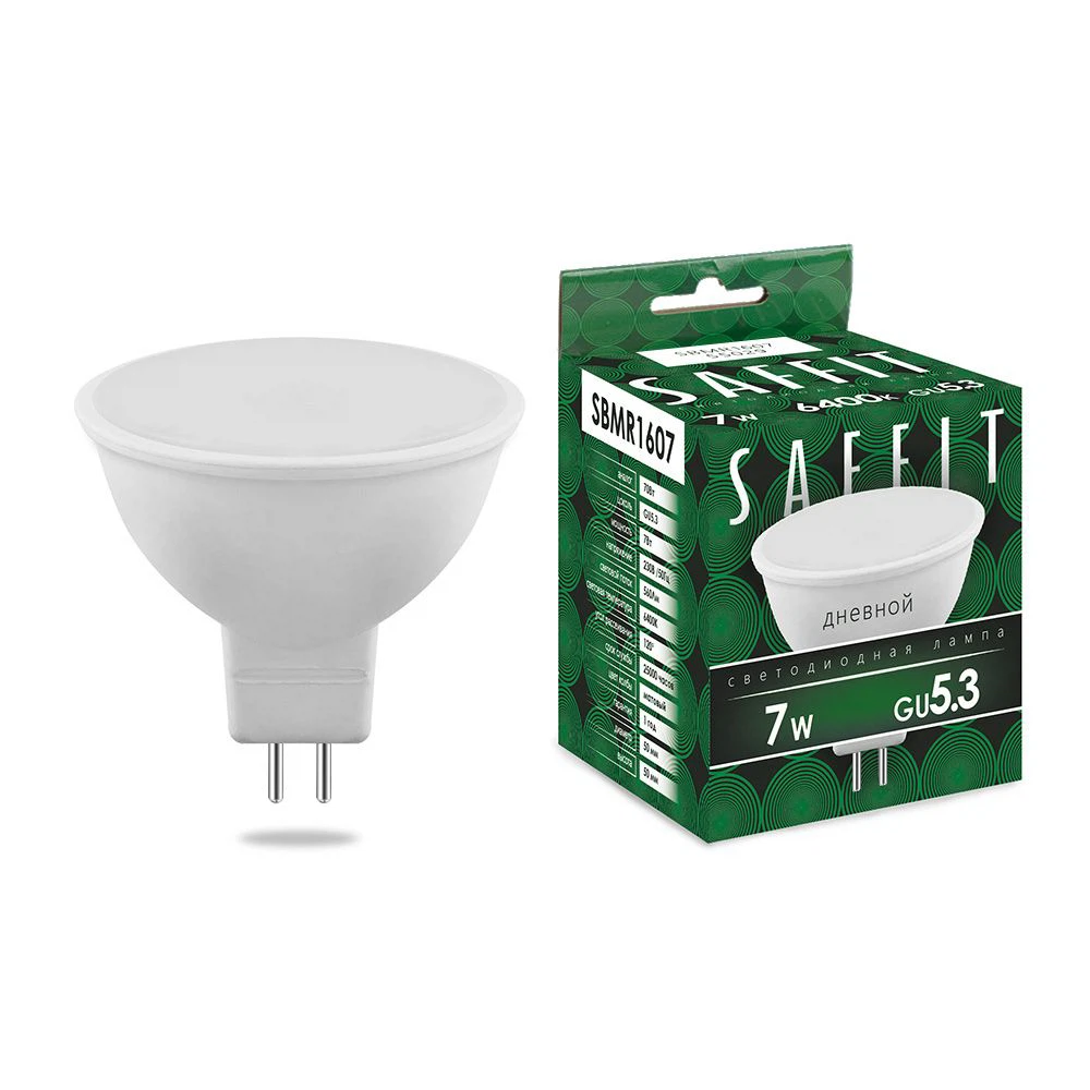 Изображение товара Светодиодная лампа SAFFIT MR16 GU5.3 7W холодный свет 560 Лм