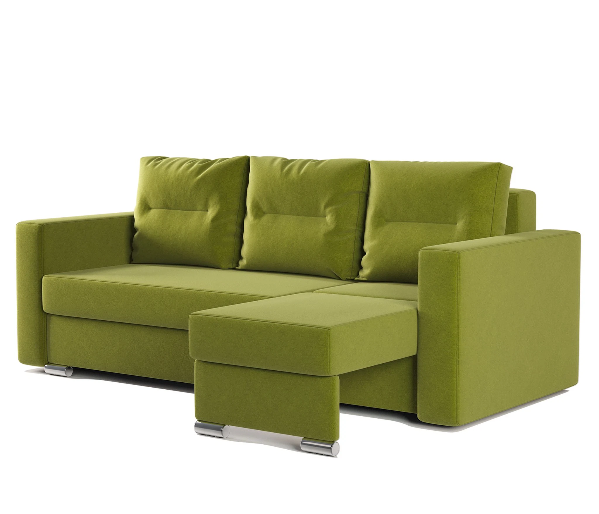 Изображение товара Угловой диван трансформер Рио правый велюр Дрим эппл