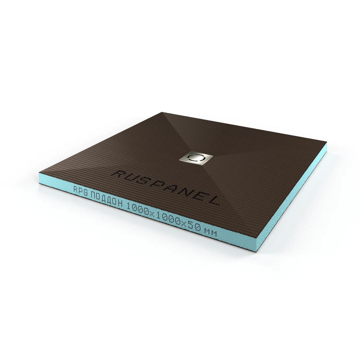 Изображение товара Душевой поддон Ruspanel RPG 1000х1000х50 уклон в центр под точечный трап