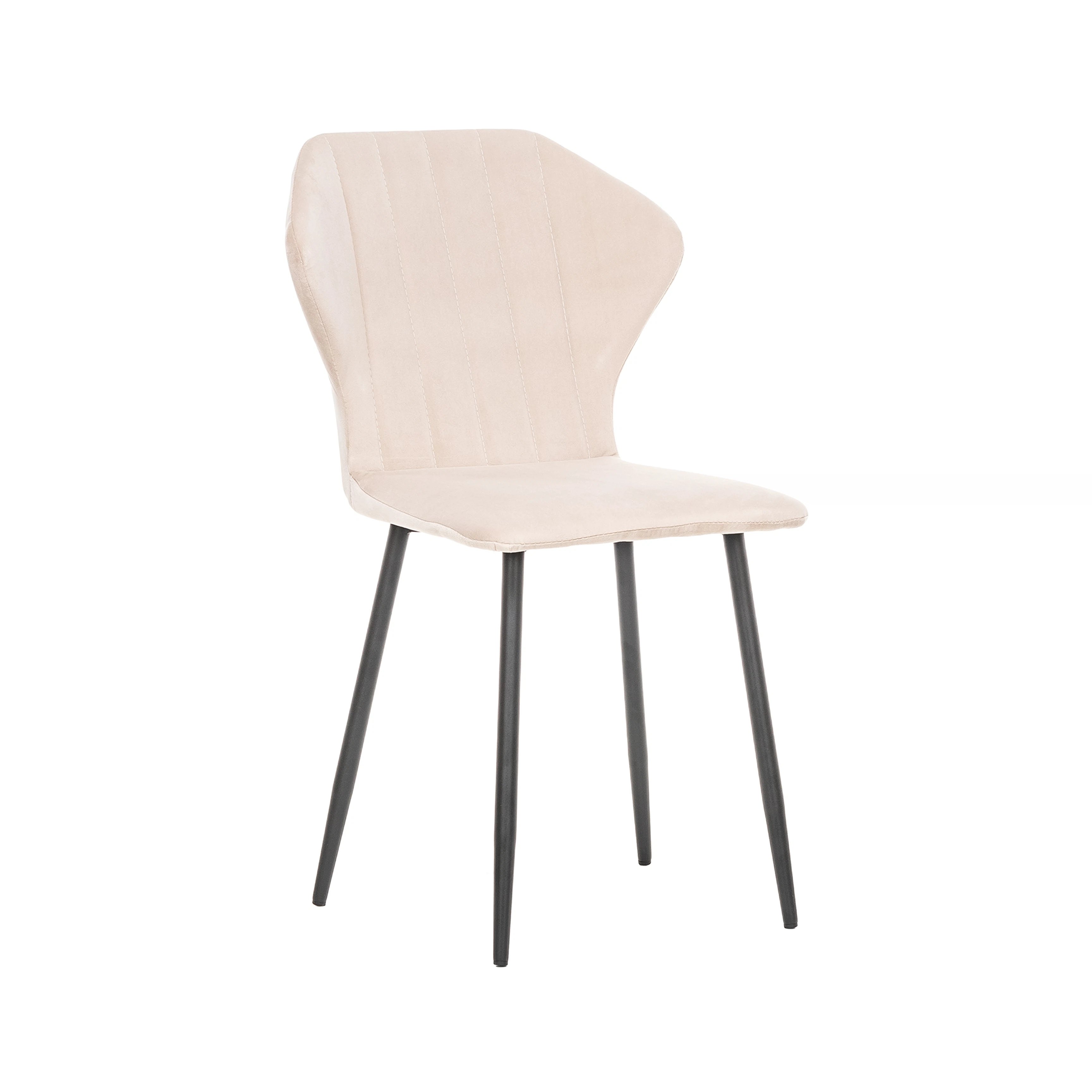 Изображение товара Стул Гувер черно-бежевый velour металлический с широкой спинкой