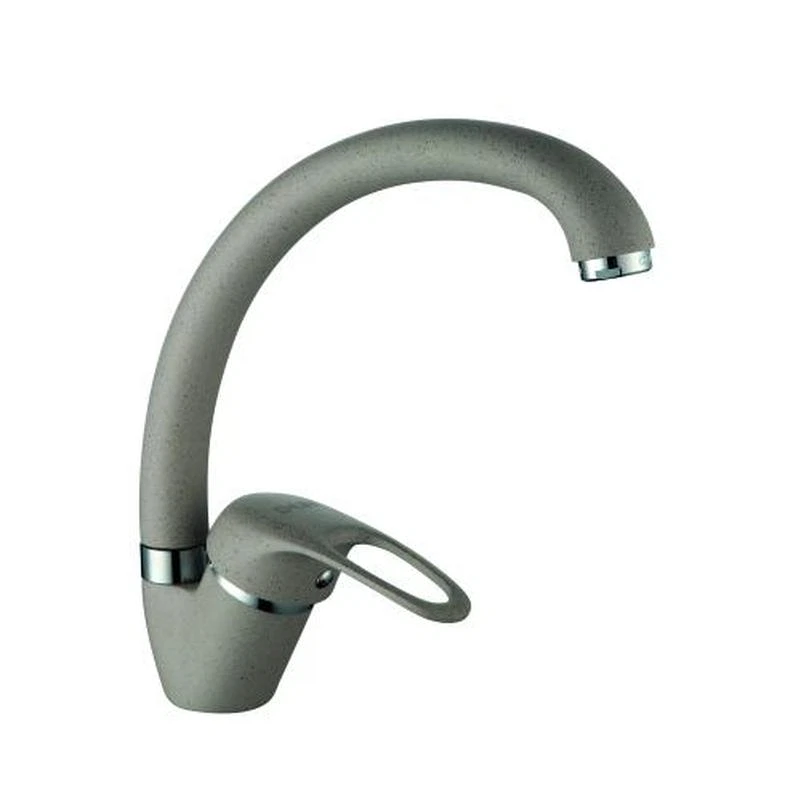 Изображение товара Смеситель для кухни D-Lin D150409-W бежевый с поворотным изливом и механизмом керамический картридж