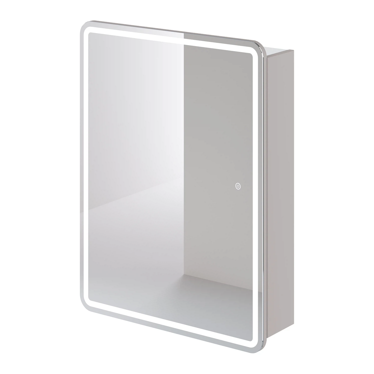 Изображение товара Зеркальный шкаф с подсветкой Итана Glori 60 Бежевый для ванной комнаты