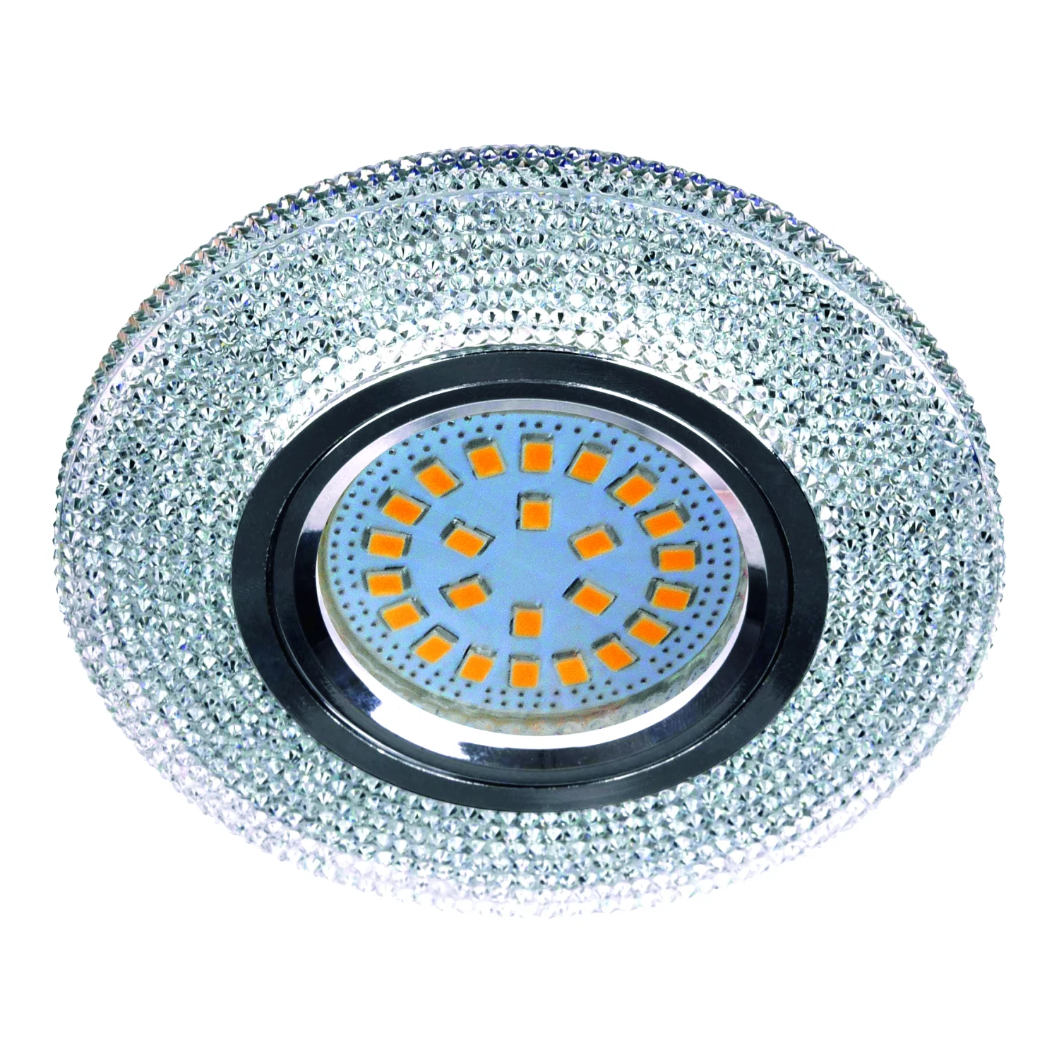 Изображение товара Встраиваемый светильник Ecola MR16 LD7069 GU5.3 с подсветкой Модерн прозрачный хром