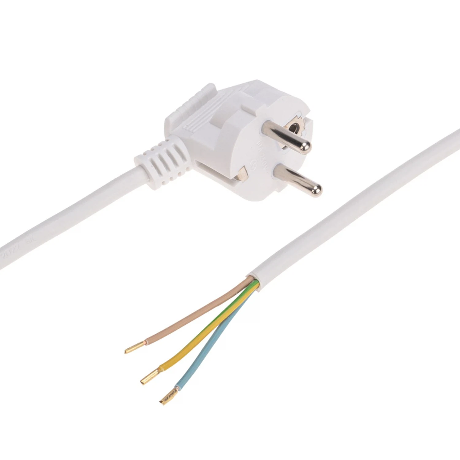 Изображение товара Электрический шнур с вилкой ПВС 3х1,0 мм2 2м REXANT белый