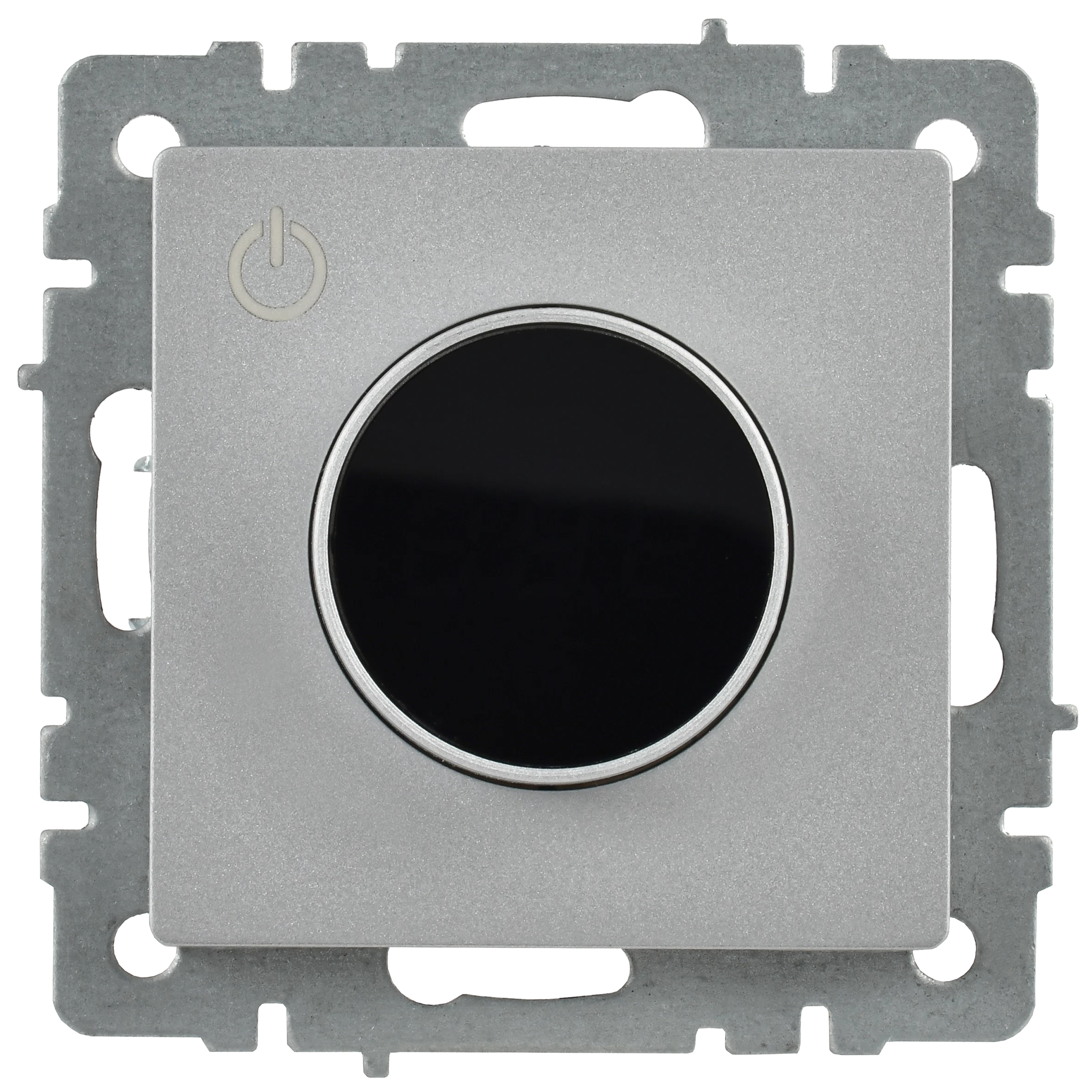 Изображение товара Термостат электронный с инд. IEK BRITE BASE Алюминий ТС10-1-БрА (терморегулятор).