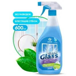 Очиститель стекол Clean Glass (голубая лагуна) 600  мл GRASS, (12) ^