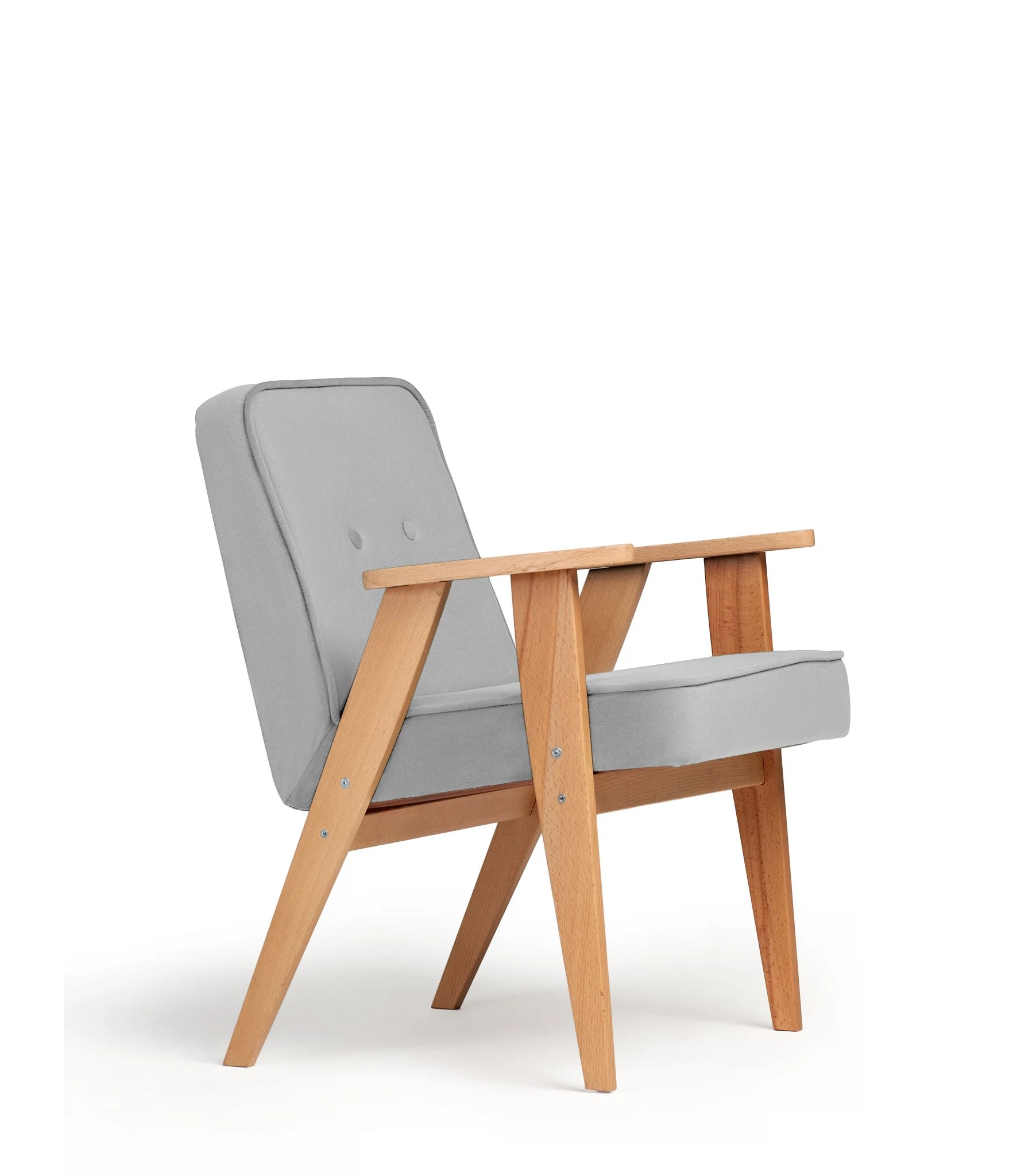 Изображение товара Кресло-стул Несс мягкое с подлокотниками из березы, габариты 60x64 см