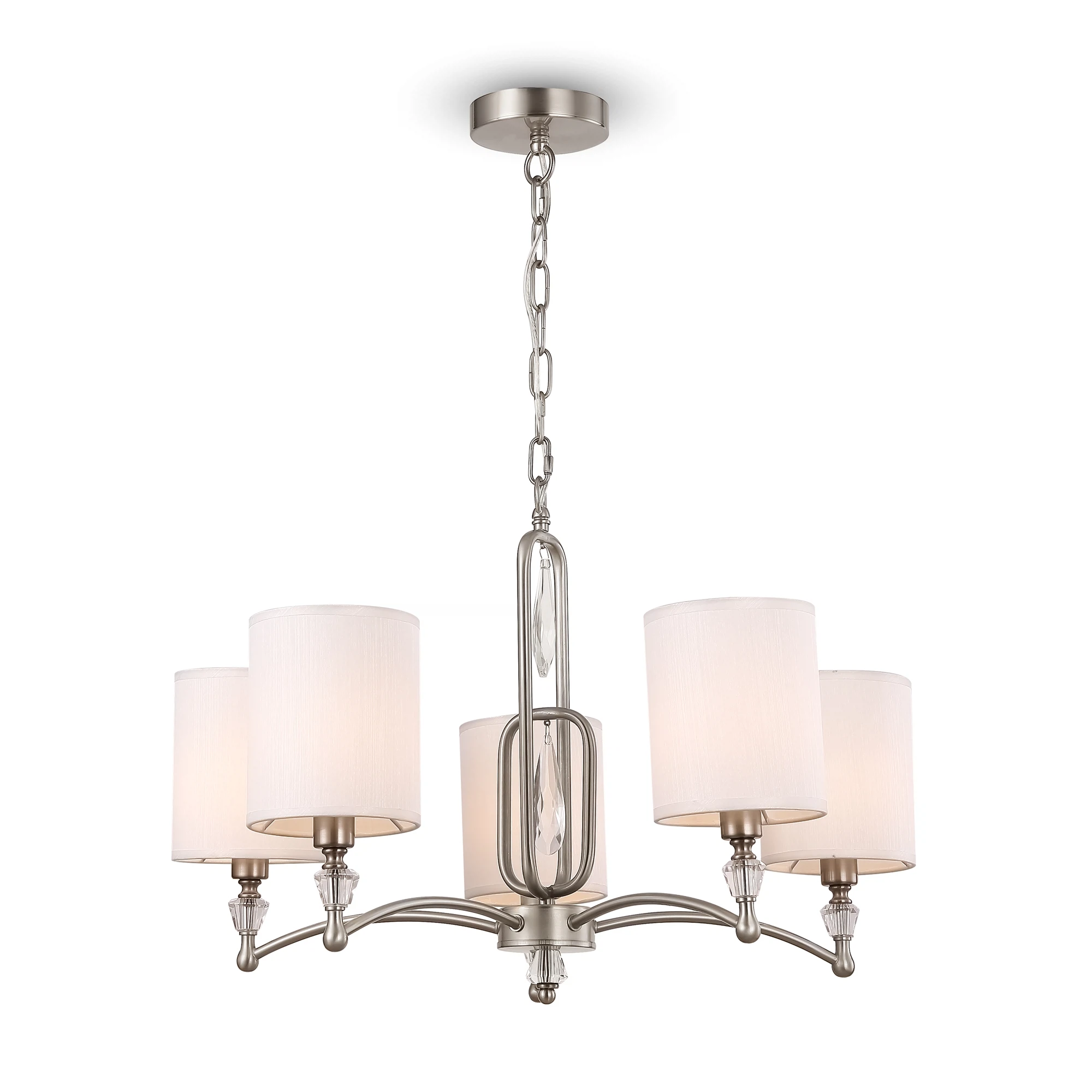 Изображение товара Люстра Freya Riverside FR1007PL-05N классика модерн с тканевыми абажурами