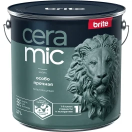 Эмаль BRITE CERAMIC особо прочная акриловая база С, ведро 2,7 л