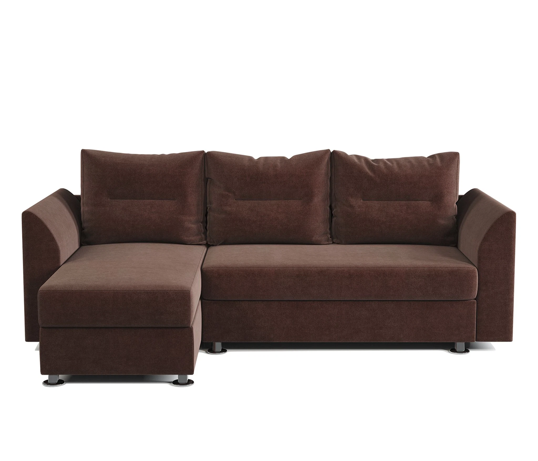 Изображение товара Угловой диван Ария Скала левый велюр Дрим шоколад