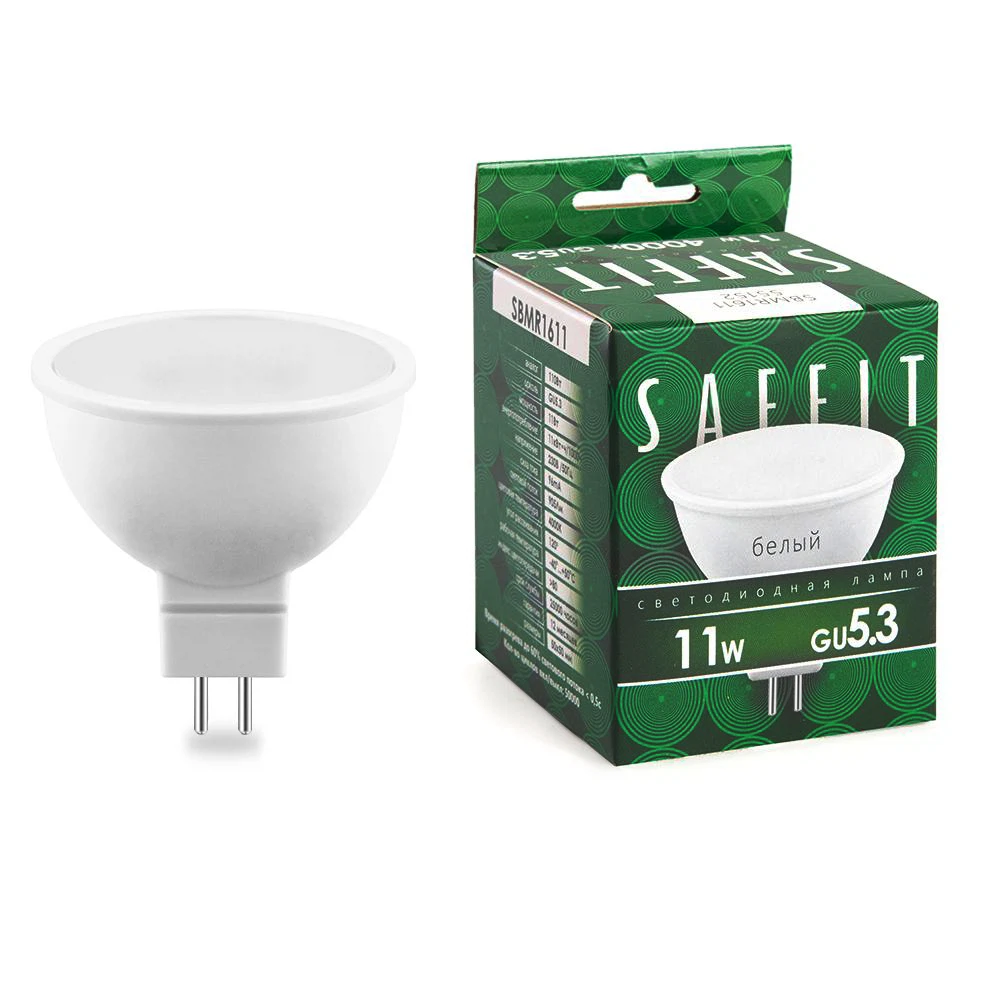 Изображение товара Лампа светодиодная SAFFIT SBMR1611 MR16 GU5.3 11W 230V 4000K