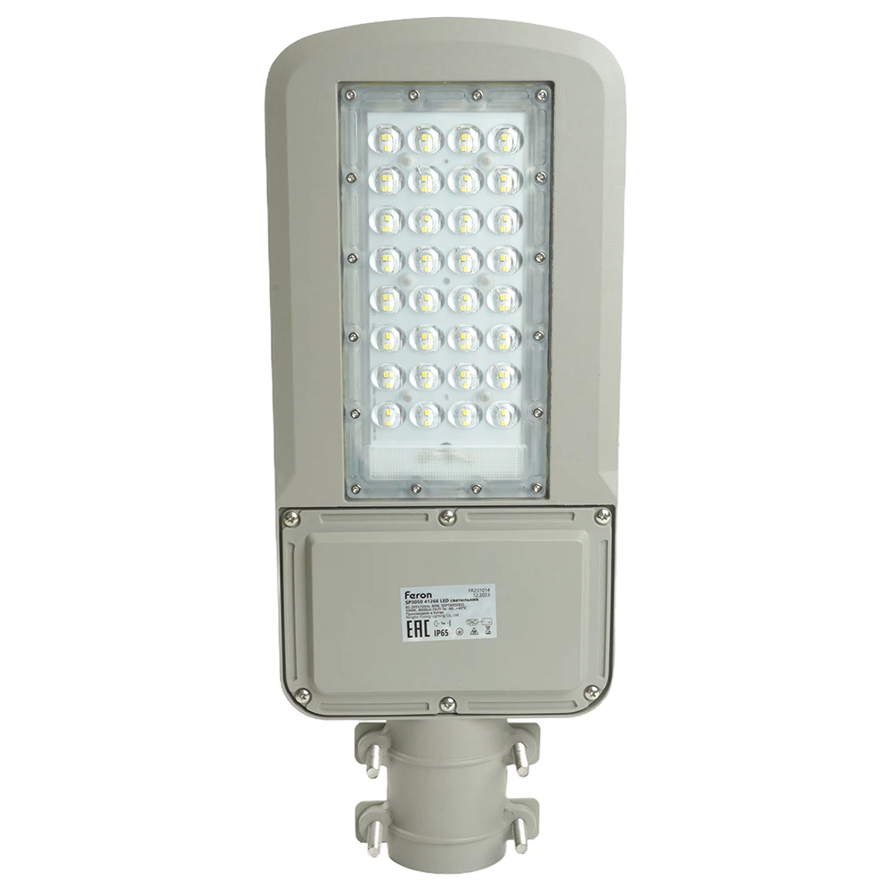 Изображение товара Светодиодный уличный консольный светильник Feron SP3050 80W 5000K 230V, серый