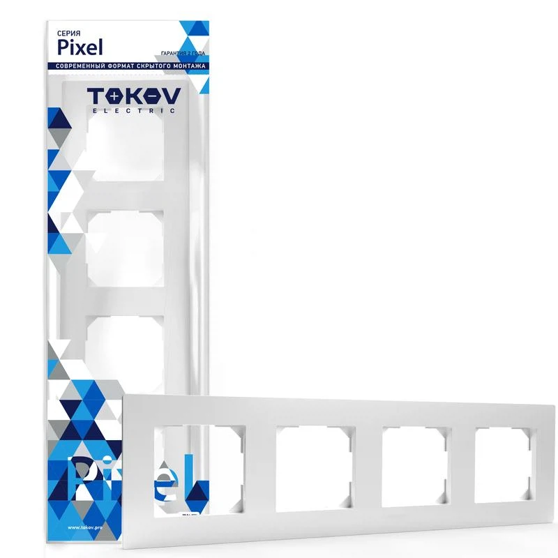 Изображение товара Рамка 4-м Pixel универс. бел. TOKOV ELECTRIC TKE-PX-RM4-C01