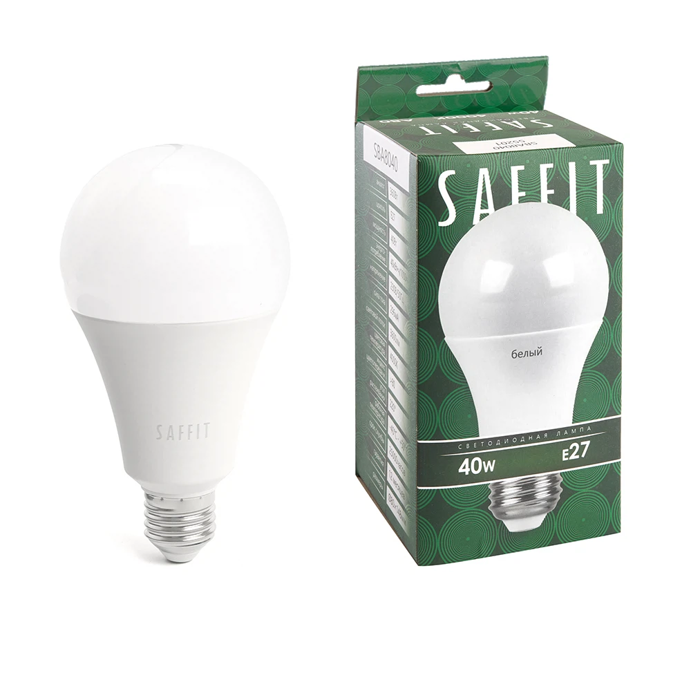 Изображение товара Лампа светодиодная SAFFIT SBA8040 Шар E27 40W 230V 4000K