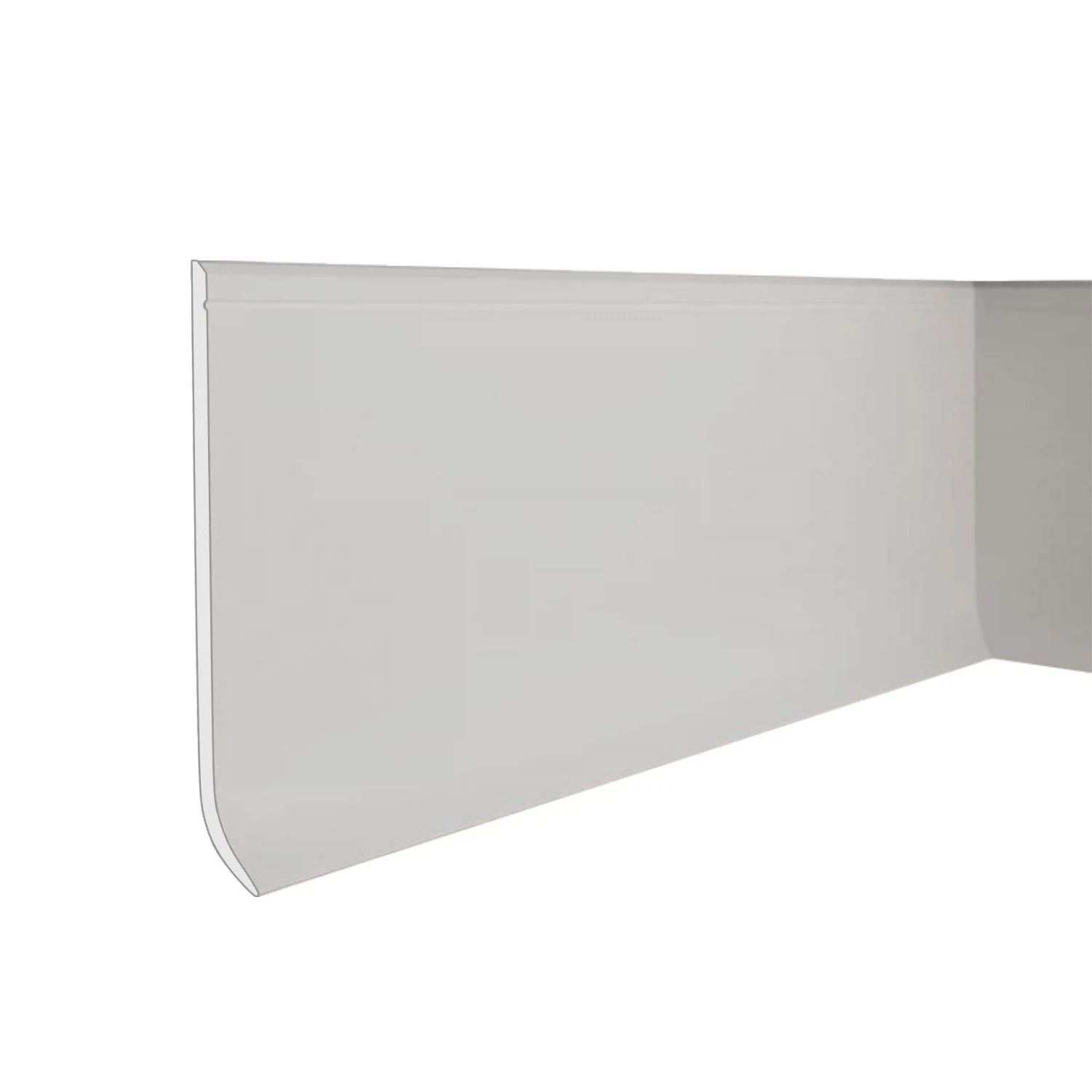 Изображение товара Напольный ударопрочный плинтус из дюрополимера 2000 мм белый для помещений