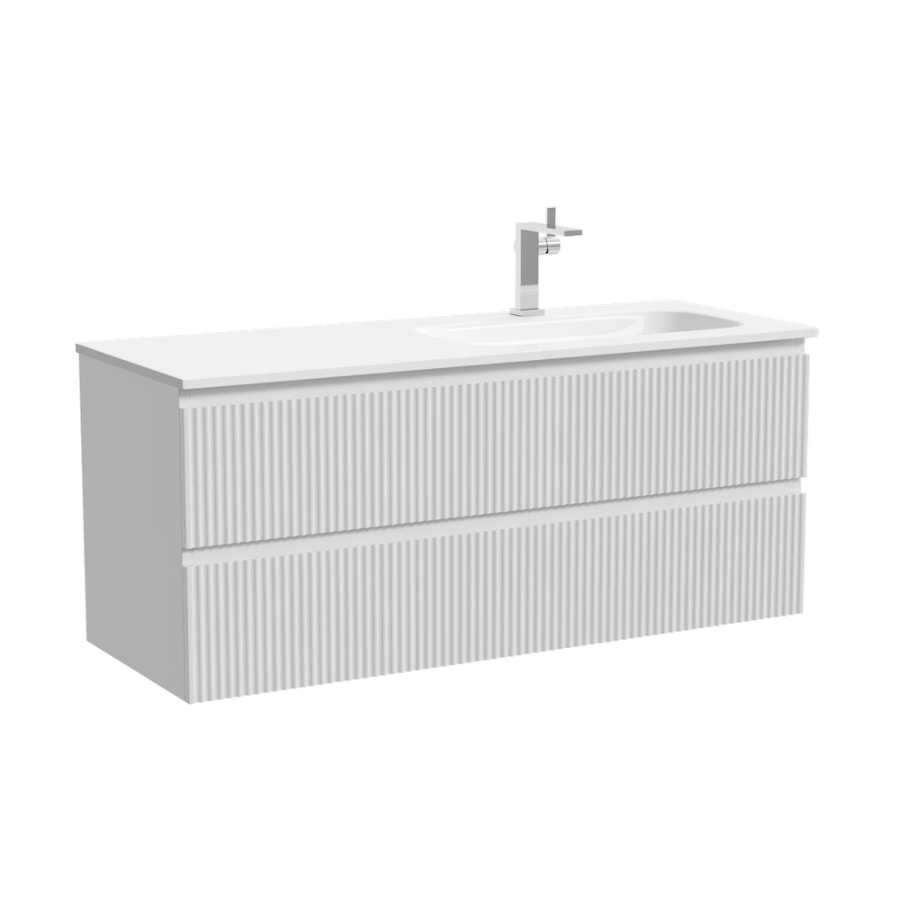 Изображение товара Тумба подвесная SANCOS Snob R правая 1195х445х500, c двумя ящиками оснащенными доводчиками, Bianco, арт.SNR120RW