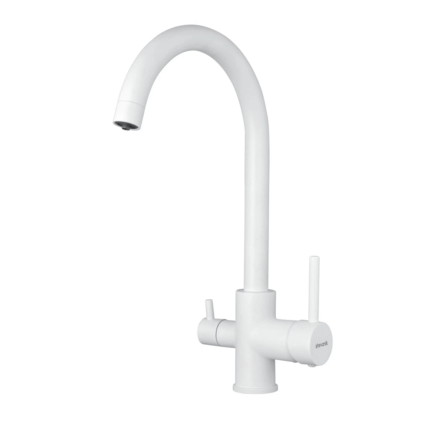 Изображение товара Смеситель для кухни с подключением фильтра Shevanik S128C, белый
