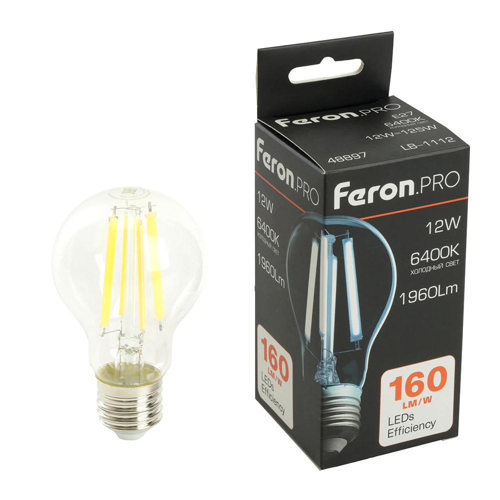 Изображение товара Лампа светодиодная Feron.PRO LB-1112 Шар E27 1960LM 12W 175-265V 6400K