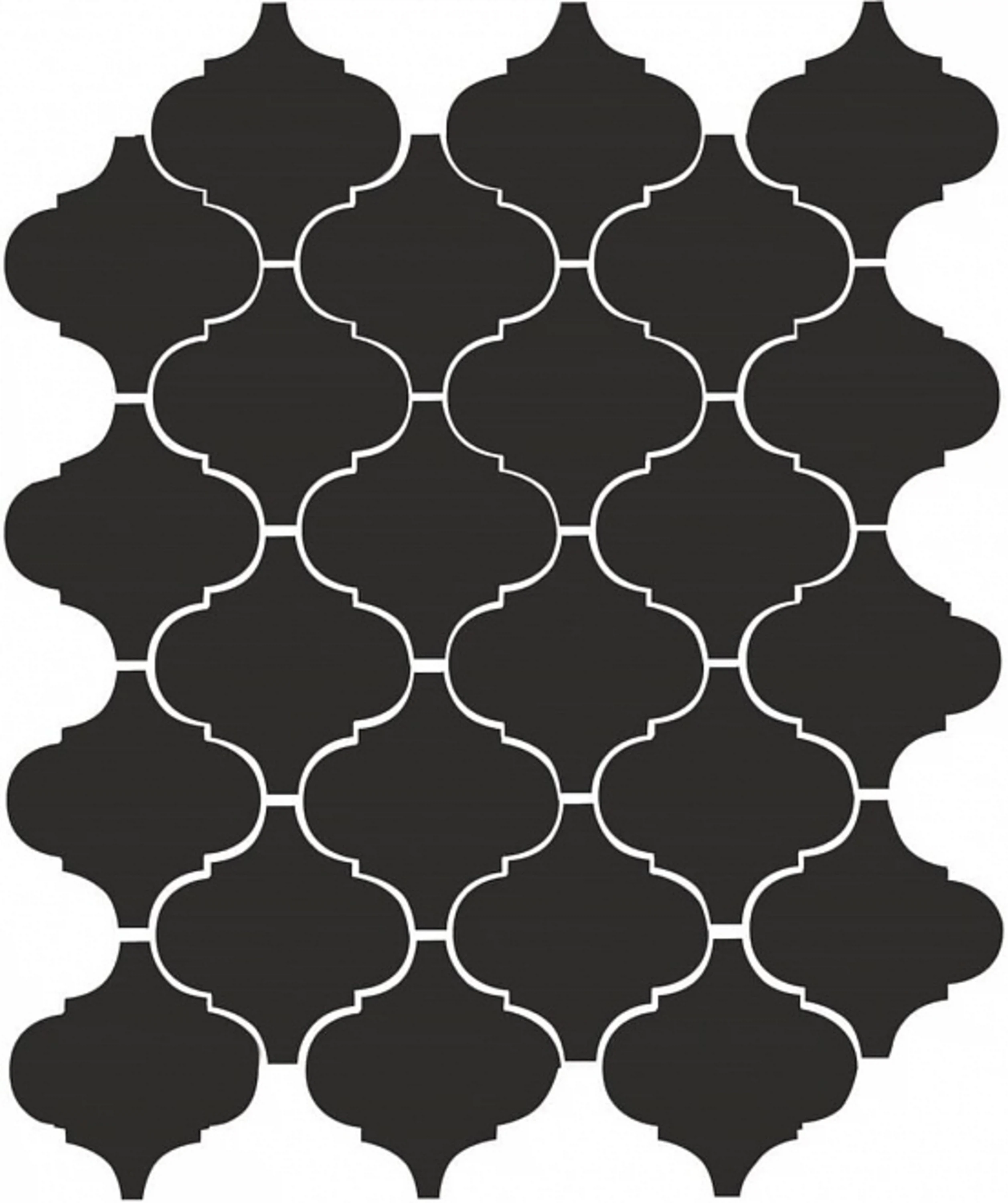 Изображение товара Плитка настенная Kerama Marazzi Арабески Черный 26х30 см глянцевая, классический стиль